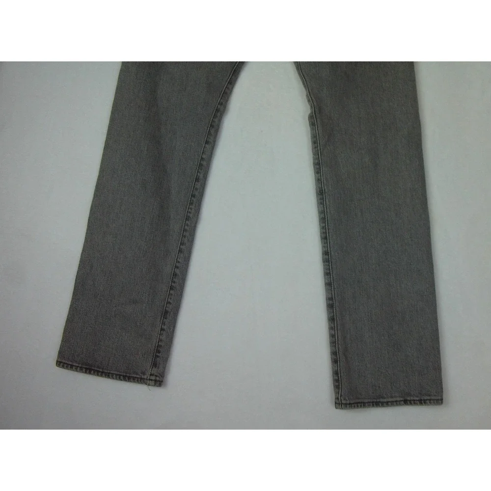 Levis 501 Jeans Mens 30x30 Black Straight Leg Button Fly Denim Waterless Classic